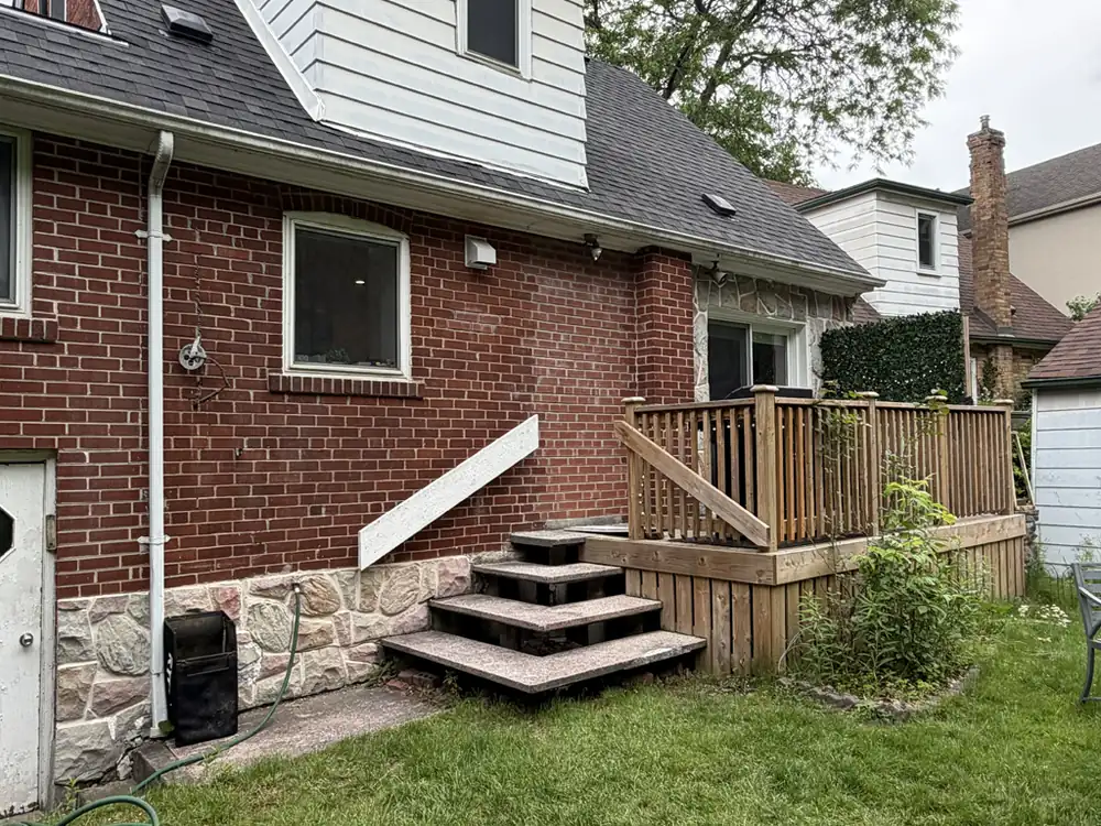 Backyard before the deck was built